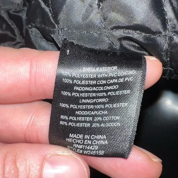 Whispering Smith Vintage Black Leather Zip Up Jacket Hood Quilted Lining Size XL - Picture 14 of 14